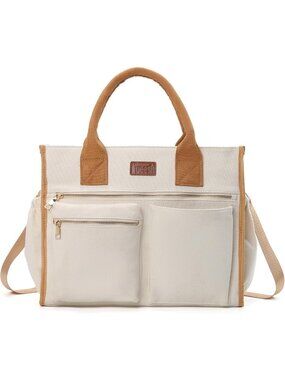Stylish Canvas Tote Bag for Women | Versatile Crossbody Work & Laptop Handbag